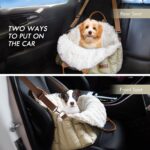 ClevaHome 3-in-1 Hundetasche mit Fleece – Autositz & Bett für kleine Hunde bis 4,5 kg – Bild 2