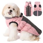 Savlot Wasserdichter Hundemantel mit Fleecefutter – Winterjacke für kleine bis grosse Hunde