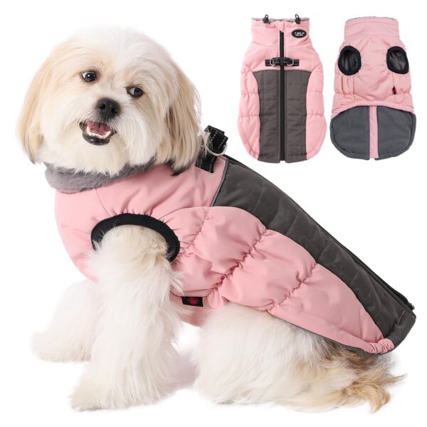 Savlot Wasserdichter Hundemantel mit Fleecefutter – Winterjacke für kleine bis grosse Hunde