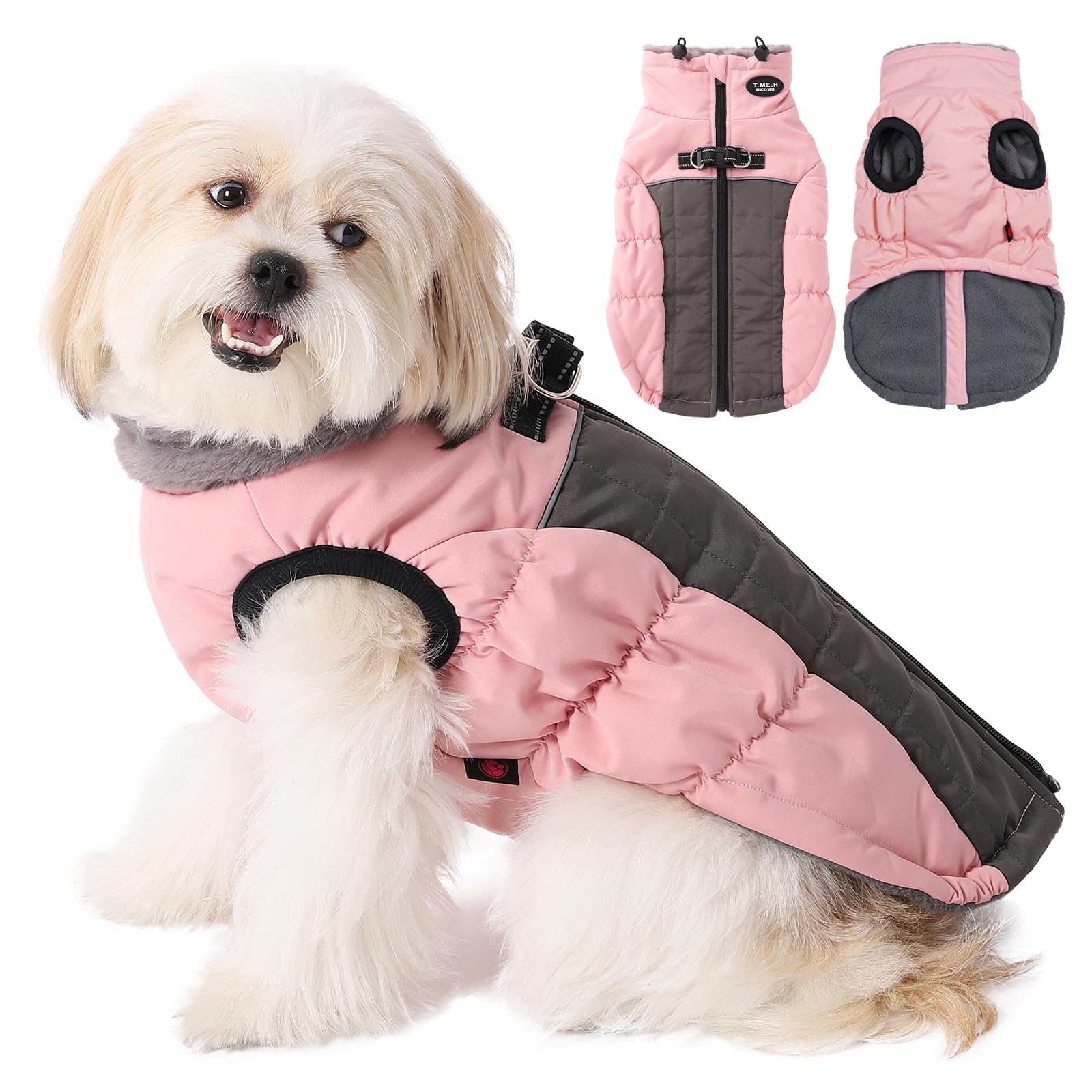 Savlot Wasserdichter Hundemantel mit Fleecefutter – Winterjacke für kleine bis grosse Hunde