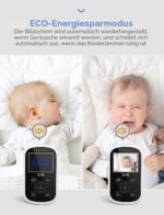GHB Video Babyphone 2,4 GHz mit Infrarot-Nachtsicht – 300m Reichweite & Gegensprechfunktion – Bild 7
