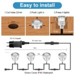 Bigzom 10er Set LED Terrasseneinbaustrahler warmweiss – IP67 Bodeneinbau für Aussen & Innen – Bild 4
