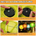 NAVESO 4er Set Solar Lampions 25cm – LED Gartenlaterne Outdoor wetterfest IP44 – Bild 5