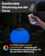 SCHWAIGER Solar-Hängeleuchte RGB LED – IP44 Gartenlampe mit Fernbedienung & USB-C – Bild 4