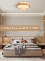 Baerolc LED Deckenleuchte Holz 30cm – 24W Warmweiss für Schlafzimmer & Küche – Bild 6