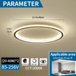 Mikeru 40cm LED Deckenleuchte Rund 3000K – Warmweiss Flush Mount für alle Räume – Bild 3