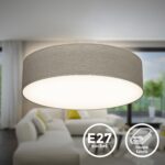 B.K.Licht 2-flammige Deckenleuchte mit Stoffschirm – Elegante Deckenlampe für jeden Raum – Bild 4