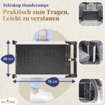 PRIORPET Teleskop Hunderampe Auto – Klappbar & rutschfest für grosse Hunde bis 90kg – Bild 5