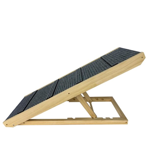 UISEBRT Hundetreppe Klappbar aus Holz – Hunderampe bis 100 kg mit Anti-Rutsch