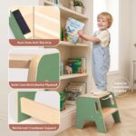 WINGYZ Tritthocker Kinder 2 Stufen aus Holz – Sicherer Kinderhocker mit verstellbarer Höhe – Bild 4