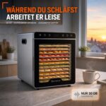 Sommertal Silence 800 Dörrautomat – 12 Edelstahl-Einschübe, 800W, nur 50dB, 24h Timer – Bild 7