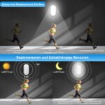 IEGLED 2er Set 12W LED Bewegungsmelder Wandleuchte IP65 – Intelligente Feuchtraumleuchte für Keller & Garage – Bild 2