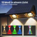 IIRARA Solar Wandleuchte Aussen 120 Lumen – 15 Modi für Garten & Balkon (6er Set) – Bild 5