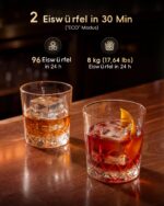 ecozy 50mm Eiswürfelmaschine – Kristallklare Klareiswürfel mit CrystalFlux für Premium Home Bar – Bild 3