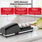 Shuniu Elektrischer Messerschärfer mit Diamant-Schleifmitteln – Professionelle Schärfe für Küchenmesser – Bild 5