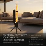 Albatros Pelletfackel Schwarz – 120 Min Brenndauer, Glasrohr Terrassenheizung für Garten & Terrasse – Bild 2
