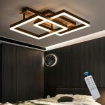 SEATAIN LED Deckenleuchte 47cm Holz mit Fernbedienung – Dimmbar 3000-6000K für Wohn- & Schlafzimmer