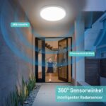 Oraymin LED Deckenlampe 22cm mit Radar-Bewegungsmelder – 1800LM 18W IP54 für Innen – Bild 4