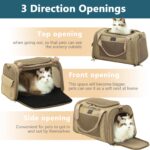 Petsfit Transporttasche Katze Hund faltbar – Flugtasche mit Schultergurt & Kissen – Bild 3
