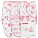 GLLQUEN 3er Pack Pucksack Baby 0-3 Monate – Bio-Baumwolle mit Klettverschluss