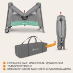 Lionelo Mille 2-in-1 Laufstall & Reisebett 100x100 cm – Faltbar mit Matratze für 0-36 Monate – Bild 9