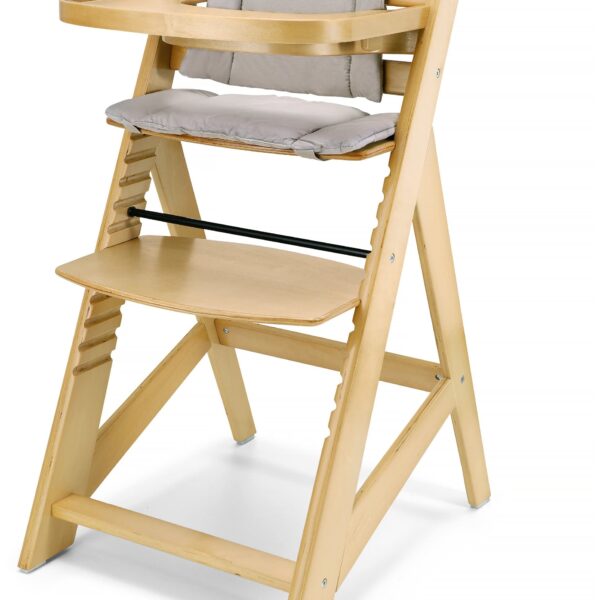 Moby-System Woody Mitwachsender Hochstuhl – Massivholz-Kinderstuhl mit 12-stufiger Verstellung