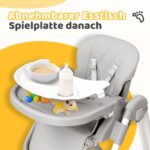 Bonnlo Baby Hochstuhl 7-fach höhenverstellbar – Sicherer Kinderhochstuhl ab 6 Monaten – Bild 6