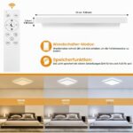 LEZOE LED Deckenleuchte 18W dimmbar mit Fernbedienung – Flach, 1800lm, 3000-6500K – Bild 3