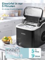 FOHERE 14kg Eiswürfelmaschine – Kompakt mit Selbstreinigung & 2 Eisgrößen – Bild 3