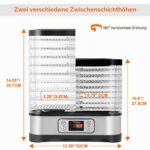 Nictemaw 400W Dörrautomat mit 8 Etagen & 72h Timer – Temperaturregelung 35–70°C – Bild 3