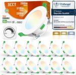 ALUSSO LED Einbaustrahler 68mm 12er Set – Dimmbar & 3 Farbtemperaturen für Badezimmer