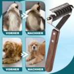 onebarleycorn Doppelseitige Unterfellbürste 17+9 Klingen – Entfilzung & Trimmen für Hunde & Katzen – Bild 6