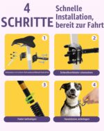 Artpet Fahrradleine mit Stoßdämpfer – Freihändiges Sicherheitsdesign für Hunde – Bild 6