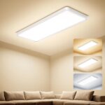 Uwithm LED Deckenlampe 58x22 cm – 3000 Lumen, IP44, 3 Farbtemperaturen für alle Räume