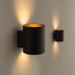 SSC-LUXon TUANI Wandleuchte 2er Set – Up & Down Licht in Schwarz-Gold für G9 – Bild 8