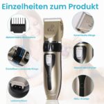 Anluomania Hundeschermaschine Kabellos – Leise Tierhaarschneidemaschine mit Keramikklingen & 4 Führungskämmen – Bild 6