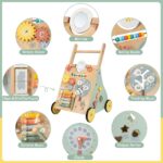 Itslife Baby Lauflernwagen Holz – Montessori Spielzeug mit Aktivitäten für Jungen & Mädchen – Bild 4