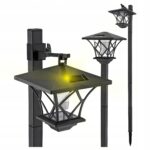 2er Set Solar-Gartenleuchten bis 150 cm – Höhenverstellbare LED Wegeleuchten mit Dämmerungssensor