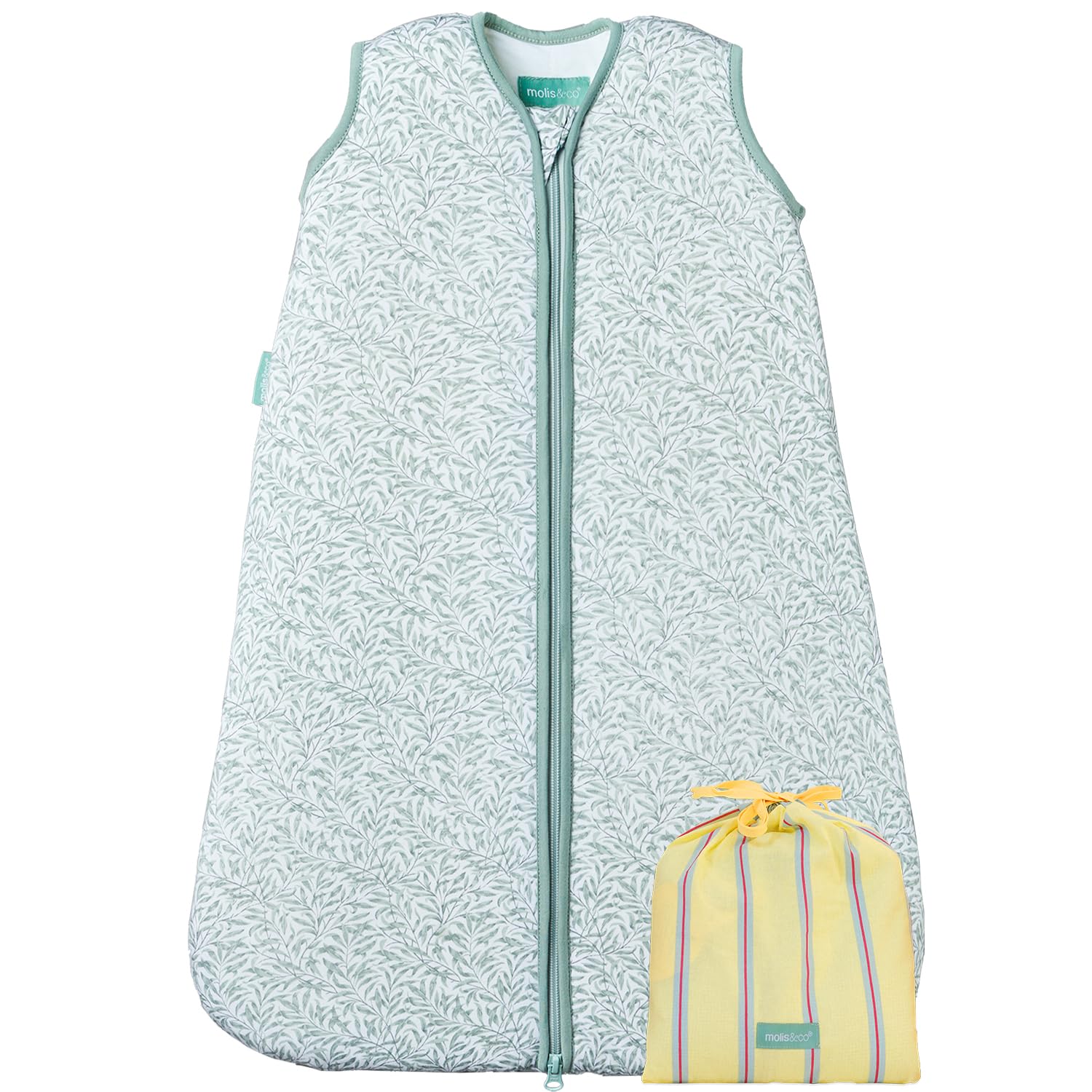 molis & co Baby Schlafsack ärmellos 85 cm – 1 TOG Übergangsgrösse für Frühling & Herbst
