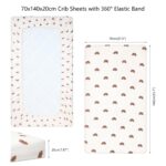 Spannbettlaken 70x140 cm Musselin Baumwolle – 2er Pack für Babybett & Kinderbett – Bild 3