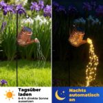OUSFOT Solar-Gießkanne mit 90 LEDs & Kolibri-Projektion – Kaskaden-Gartenleuchte IP44 – Bild 5