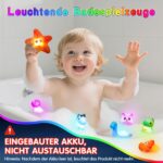 8er Set LED Badespielzeug mit Licht – Leuchtende Badetiere für Babys ab 1 Jahr – Bild 3
