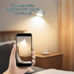 Anmossi LED Wandleuchte kabellos mit Akku – 360° drehbar, Touch Control, 3 Helligkeitsstufen – Bild 5