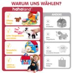 hahaland Montessori Bauernhof-Spielzeug mit 6 Sensorik-Plüschtieren – Lernspielzeug für Babys 6–12 Monate – Bild 7