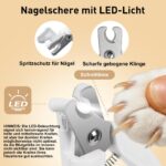 POIIOPY 2-in-1 Pfoten Haartrimmer & Krallenschere mit LED – Profi-Fellpflege für Hunde & Katzen – Bild 3
