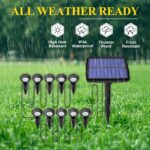 Probuk Solar-Gartenleuchte 10er Set mit 10 LEDs – IP65 wasserdicht für Aussen – Bild 5