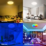 zemty 2er Set LED Deckenleuchte Dimmbar mit Fernbedienung – RGB Farbwechsel für alle Räume – Bild 9
