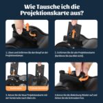 OUSFOT Halloween Projektor mit 16 Folien & Fernbedienung – LED Wassermotive für Aussen – Bild 7