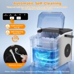 GUIVACI Eiswürfelmaschine mit Selbstreinigung – 12 kg/24h, tragbar mit Griff – Bild 5
