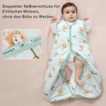 Yukkidds Winterschlafsack 2.5 Tog 0-6 Monate – Baumwolle Babyschlafsack für sicheren Schlaf – Bild 5